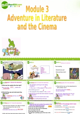 高中英语 Module 3 (Adventure in Literature and the Cinema)课件 外研版必修5 课件