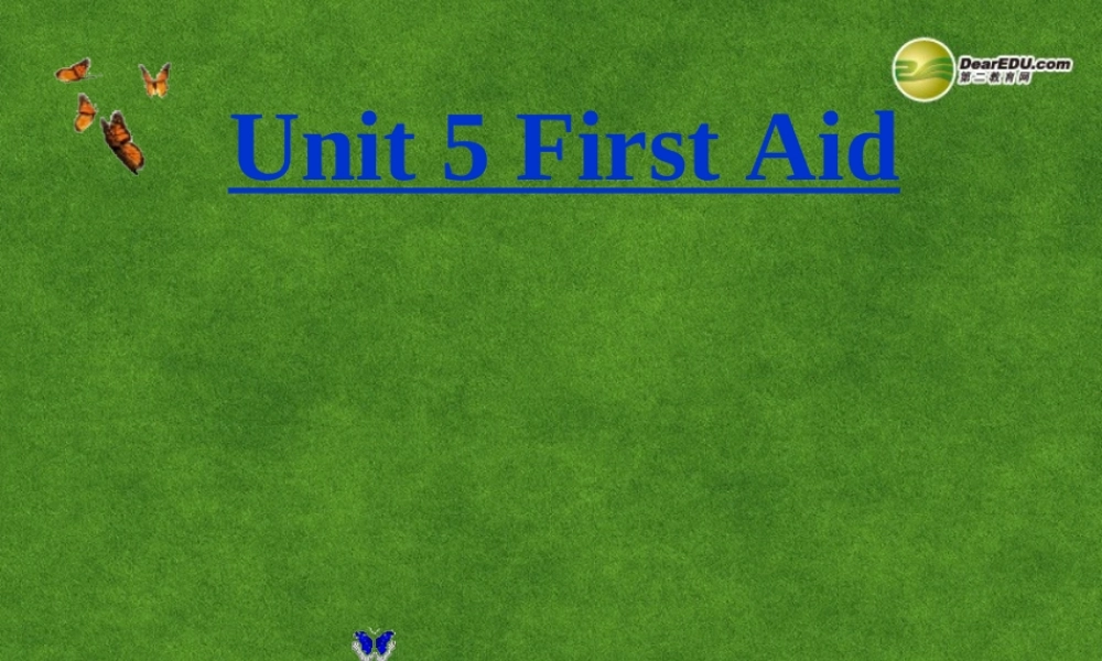 高中英语 Unit 5 First Aid课件