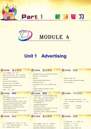 高中英语总复习 part1 M4-Unit 1　Advertising(1)课件 牛津译林版 新课标 课件