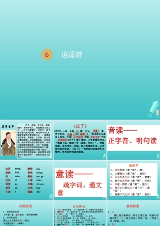 高中语文第二单元6逍遥游课件2新人教版必修5 课件
