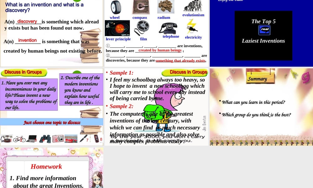 高中英语Unit 3 Inventors and Inventions-Warming up课件新人教版 课件