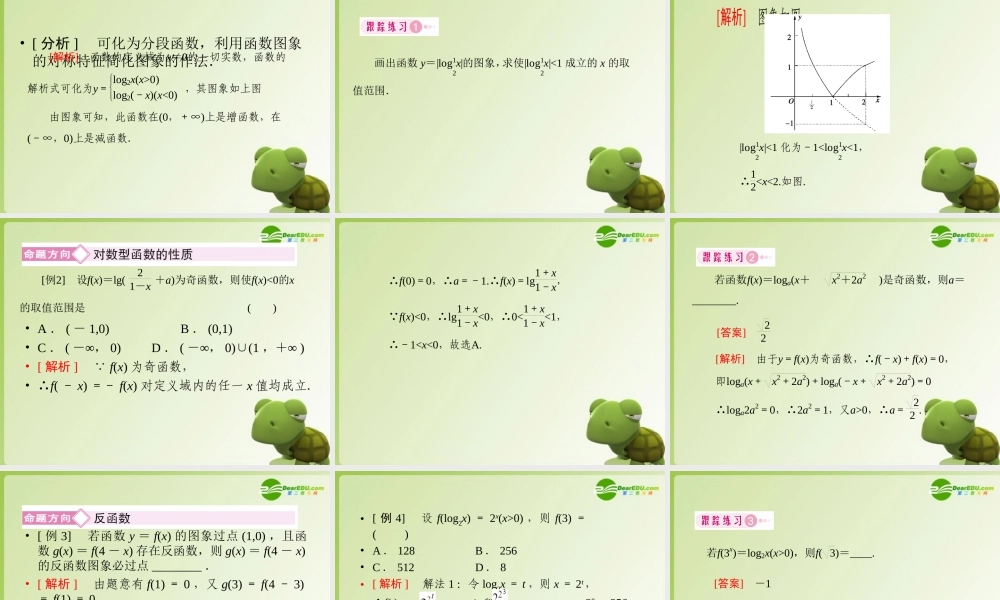 高中数学 第二章 基本初等函数(Ⅰ) 指数函数与对数函数的关系课件 新人教版必修1 课件