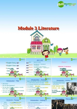 高中英语：Module3(Literature-Period)课件(外研版选修7) 课件