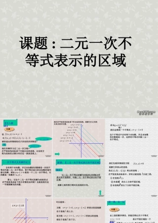 高二数学二元一次不等式表示的平面区域课件 人教版 课件