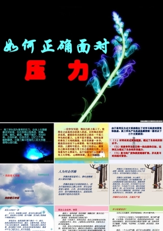 高三主题班会如何正确面对压力