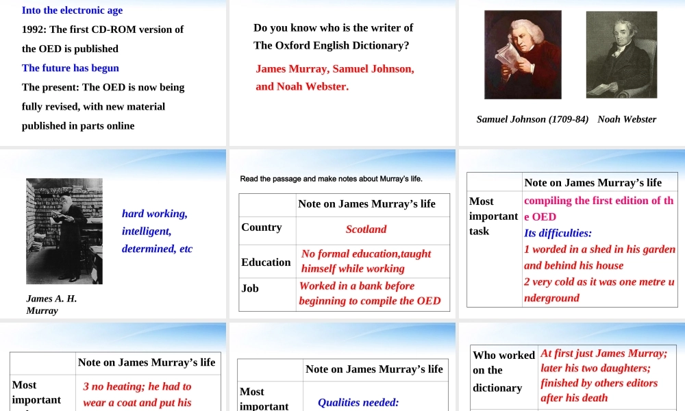 高中英语 Unit2 Workbook课件 新人教版必修1 课件