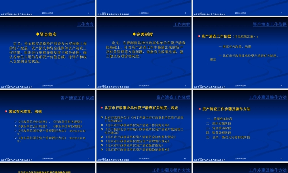 行政事业单位资产清查业务培训