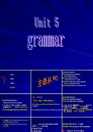高中英语四大名词性从句的详细概括以及注意点 人教版 课件