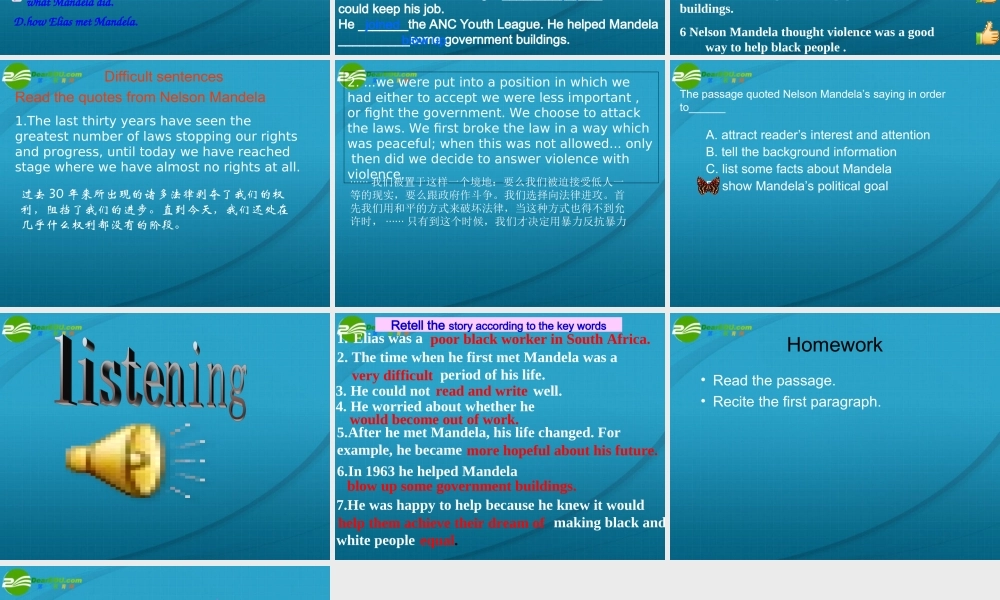 高中英语 Unit5 Reading课件 新人教版必修1 课件