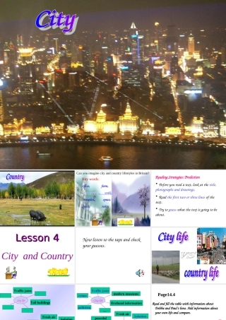 高中英语Unit 1 lesson 4 City and Country课件12 北师大版 必修1 课件