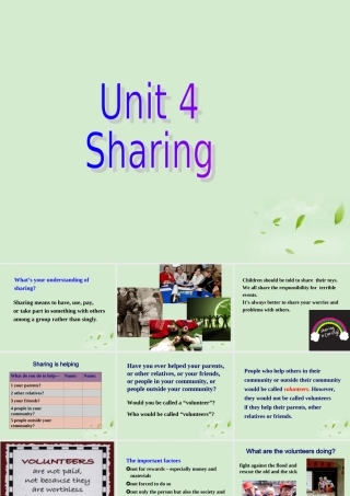 高中英语 Unit4 warming up教学课件 新人教版必修7 课件