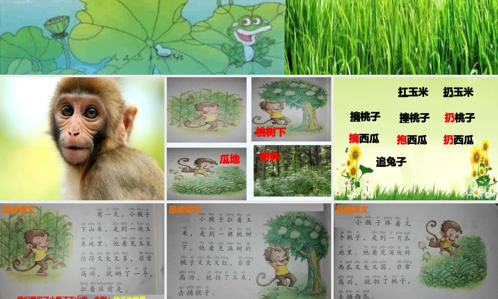 (部编)人教语文2011课标版一年级下册18--小猴子下山