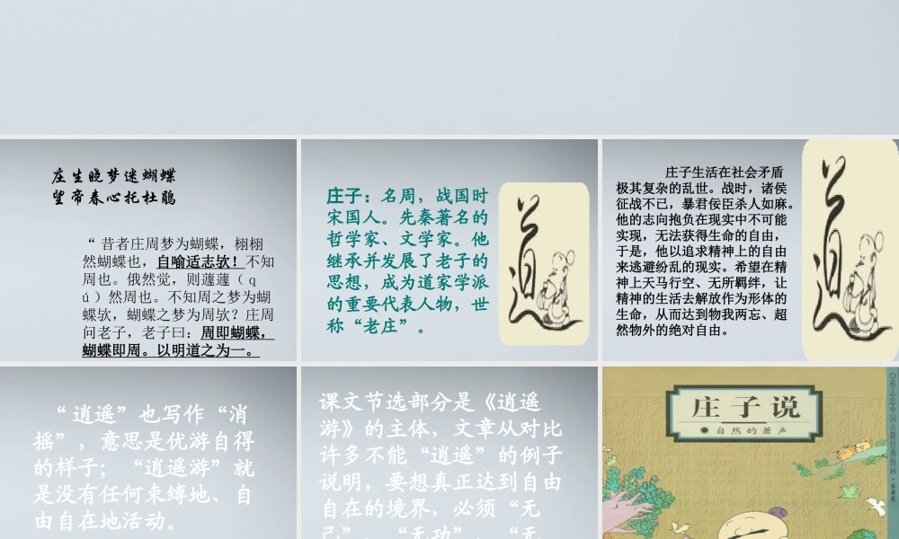 高中语文(逍遥游)课件2 粤教版必修2 课件