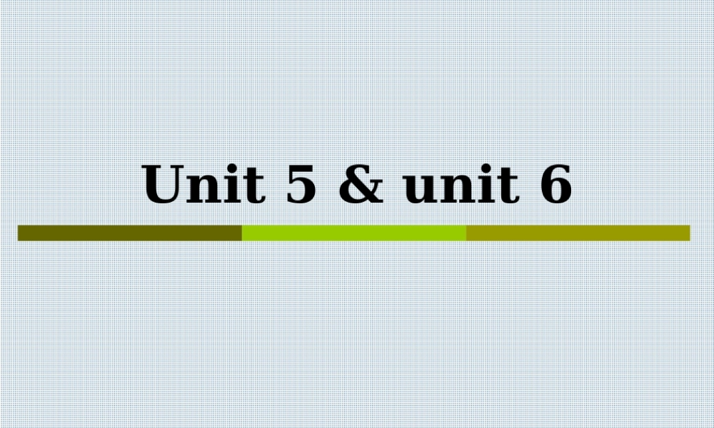 高三英语第一轮总复习高二Unit5-Unit6 人教版 试题