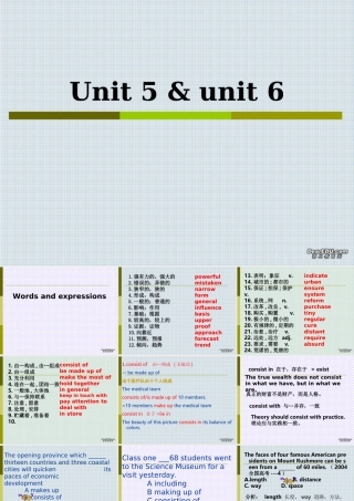 高三英语第一轮总复习高二Unit5-Unit6 人教版 试题