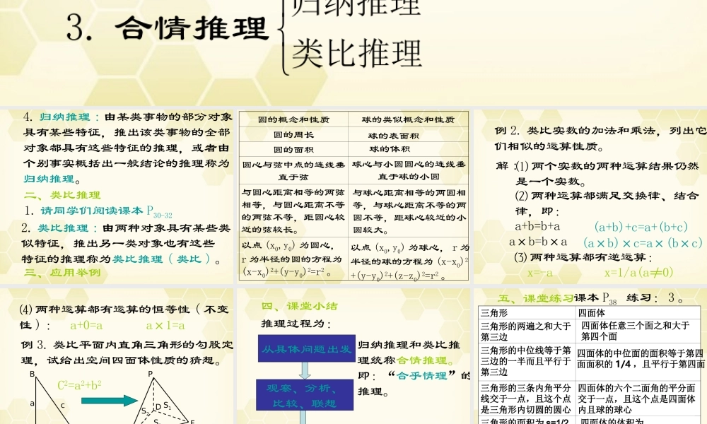高中数学 合情推理与演绎证明课件十一 新人教A版选修1-2 课件