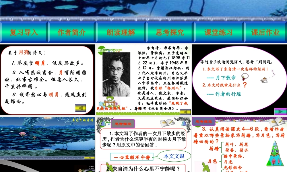 高中语文 荷塘月色3 沪教版第五册 课件