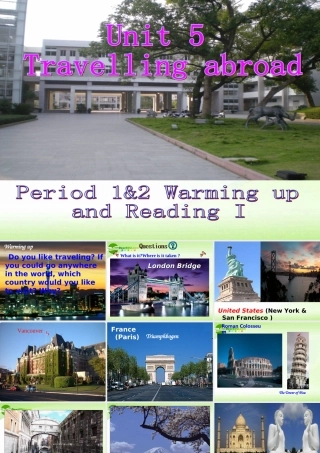高中英语 Unit5 warming up & reading课件 新人教版选修7 课件