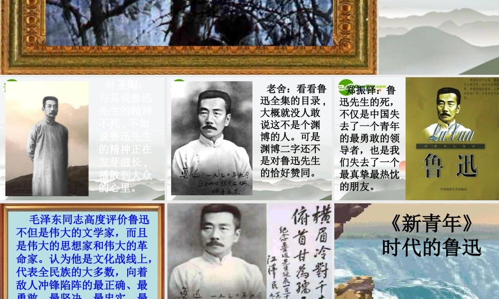 高中语文((新青年)时代的鲁迅)课件 语文版必修2 课件