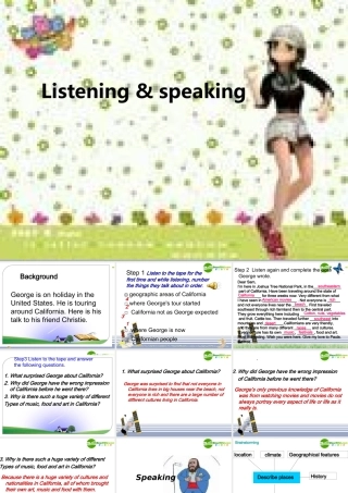 高中英语 listening-speaking-writing课件 新人教版选修8 课件