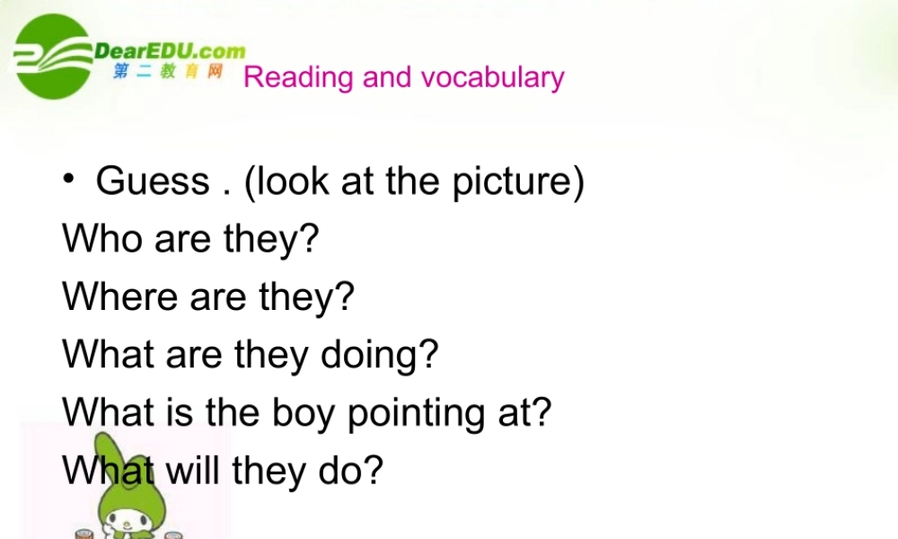 高中英语 Module 3 reading and vocabulary课件外研版必修5) 课件