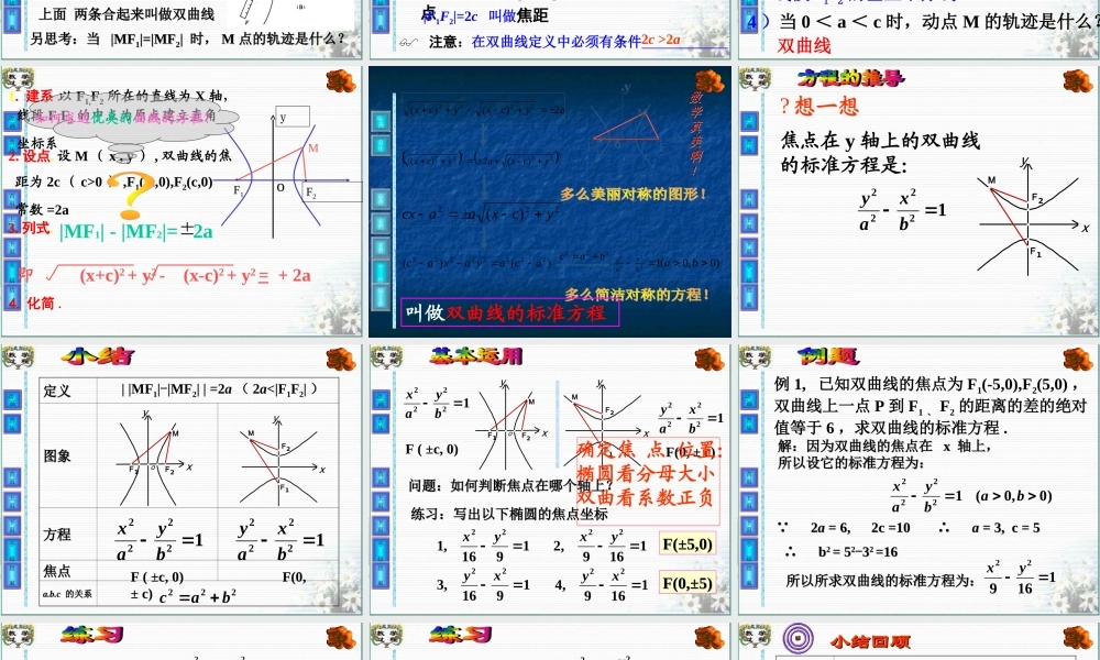 高中数学(双曲线的标准方程)课件