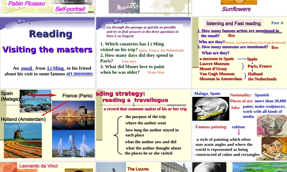 Reading(1)：Visitingthemasters