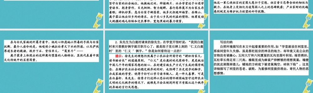 高中语文10白鹿原课件新人教版选修中国小说欣赏 课件