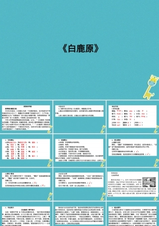 高中语文10白鹿原课件新人教版选修中国小说欣赏 课件