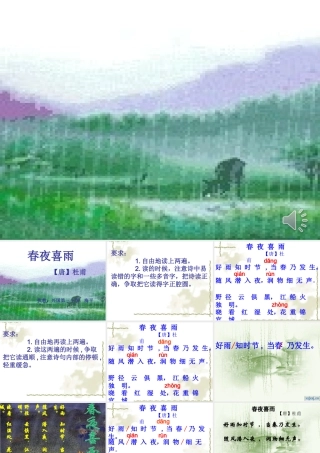 《春夜喜雨》课件