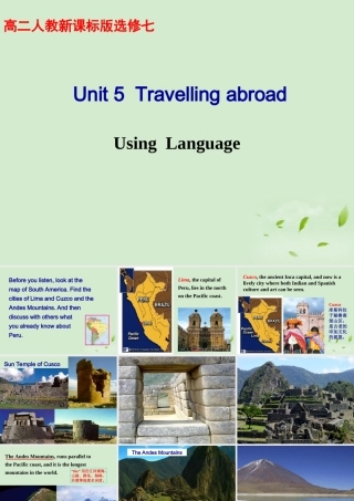 高中英语 Unit5 Using Language教学课件 新人教版必修7 课件