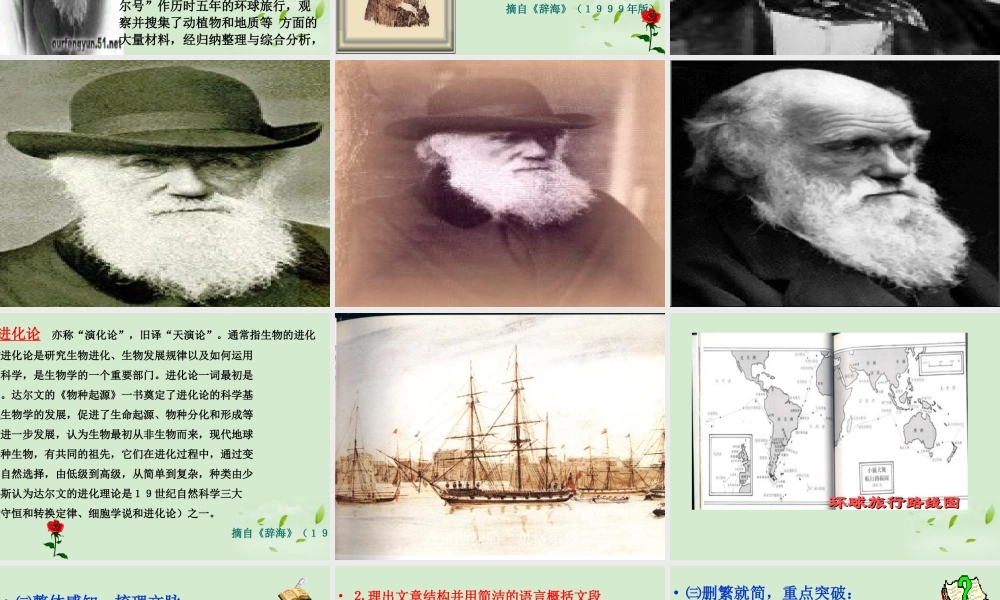 高中语文 1-1-1(物种起源)课件 苏教版必修5 课件
