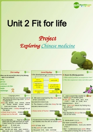 高中英语 Unit 2(Fit for life)-Project课件 牛津译林版选修7 课件