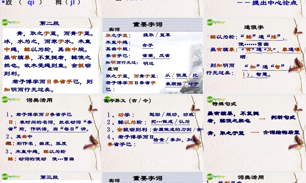 高中语文(劝学)课件 语文版必修4 课件