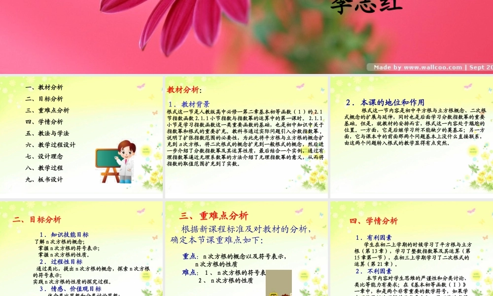 高中数学 根式说课课件 新人教版必修1 课件