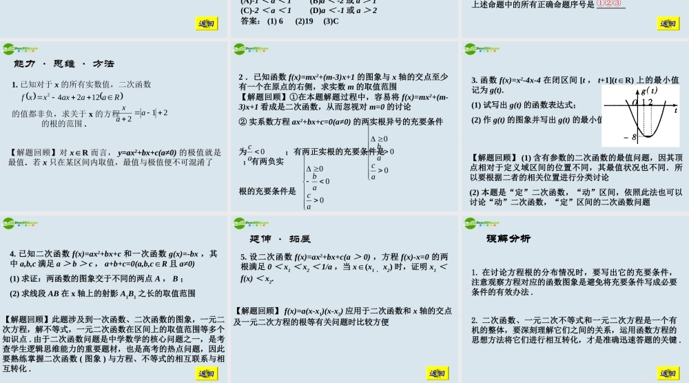 高考数学 二次函数课件