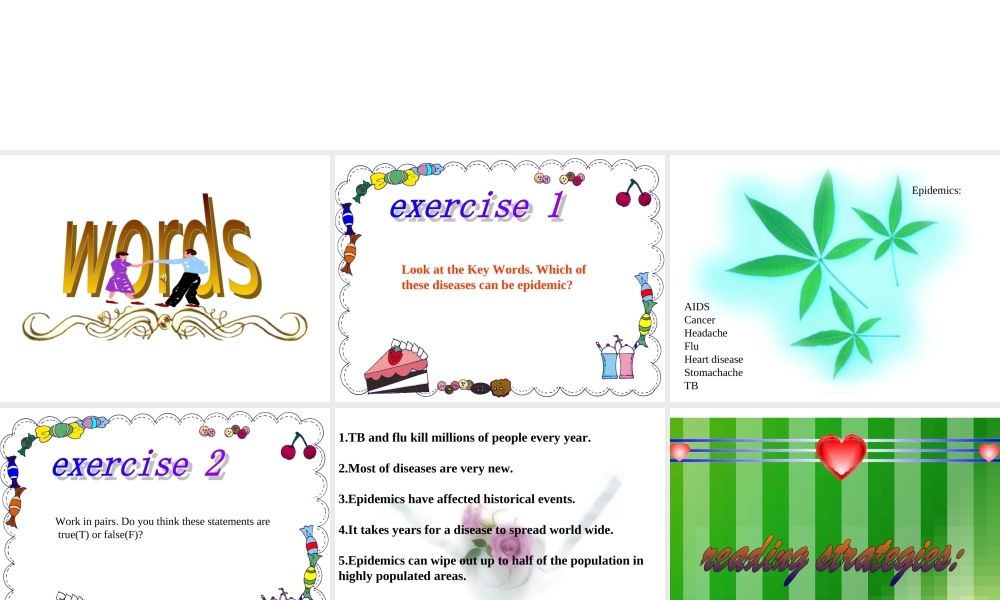 高中英语Unit 21 Lesson 3 Epidemics Explained 2课件北师大版选修7 课件