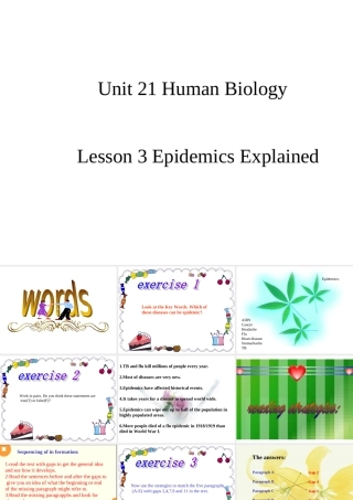 高中英语Unit 21 Lesson 3 Epidemics Explained 2课件北师大版选修7 课件
