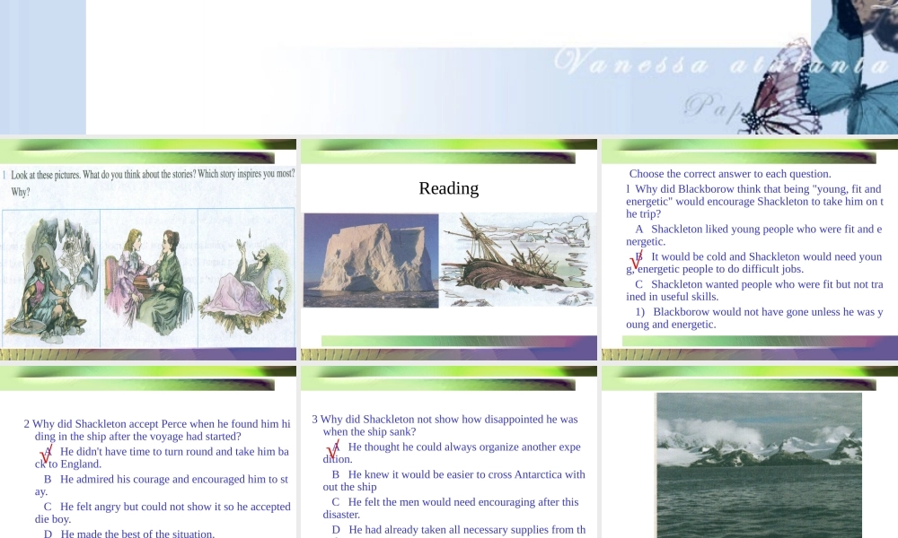 高中英语Unit1 Nothing ventured,nothing gained 课件人教版选修10 课件