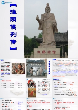 高中语文 淮阴侯列传第1课时课件 苏教版选修(＜史记＞选读)  课件