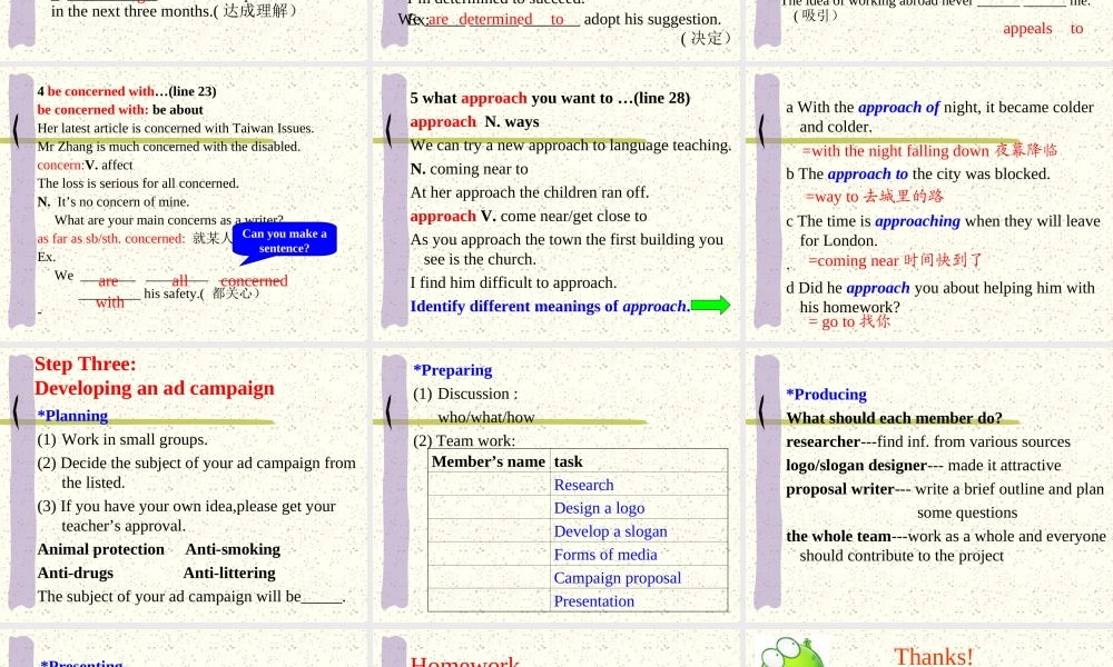 高中英语Unit 1 Advertising--Projectppt 课件