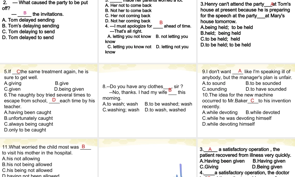 高考英语 独立主格结构课件 牛津版 课件