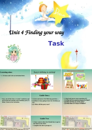 江苏省连云港市东海县七年级英语下册 Unit 4 Finding your way Task课件 (新版)牛津版 课件