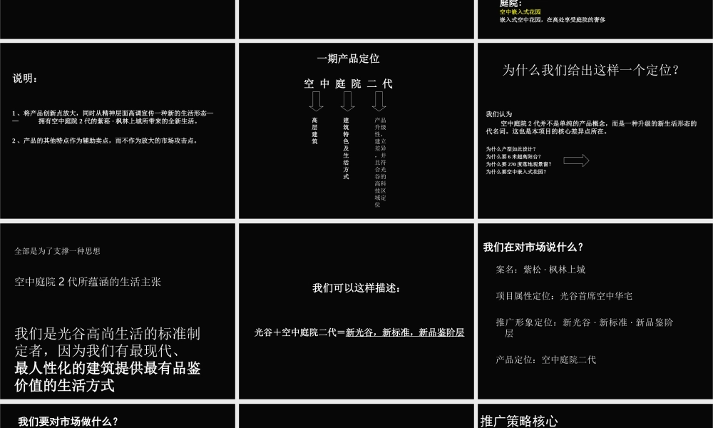 武汉光谷某高层项目推广策略执行案-枫林上城整合推广执行方案