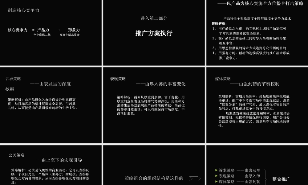 武汉光谷某高层项目推广策略执行案-枫林上城整合推广执行方案