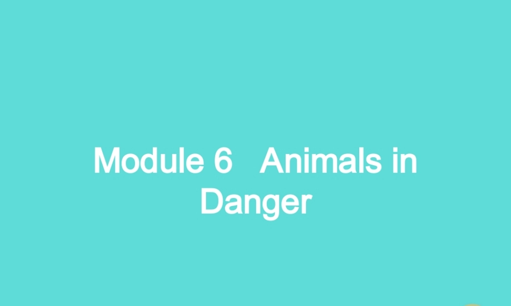 英语 Module 6 Animals in Danger 1 IntroductionReading  Vocabulary 课件 外研版必修5 课件