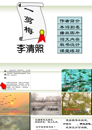 高二语文一剪梅 李清照课件 新人教版 课件