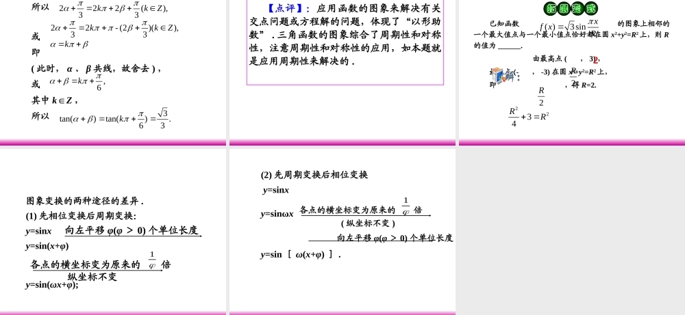高考数学第一轮总复习 4.4三角函数的图象(第2课时)课件 理 (广西专版) 课件