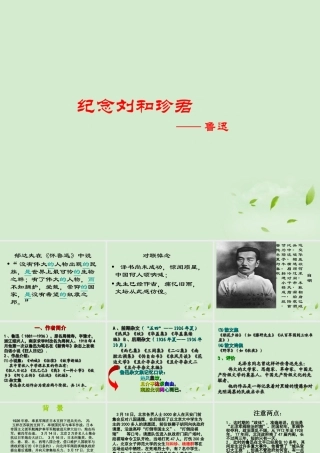 高中语文(记念刘和珍君)课件3 新人教版必修1 课件