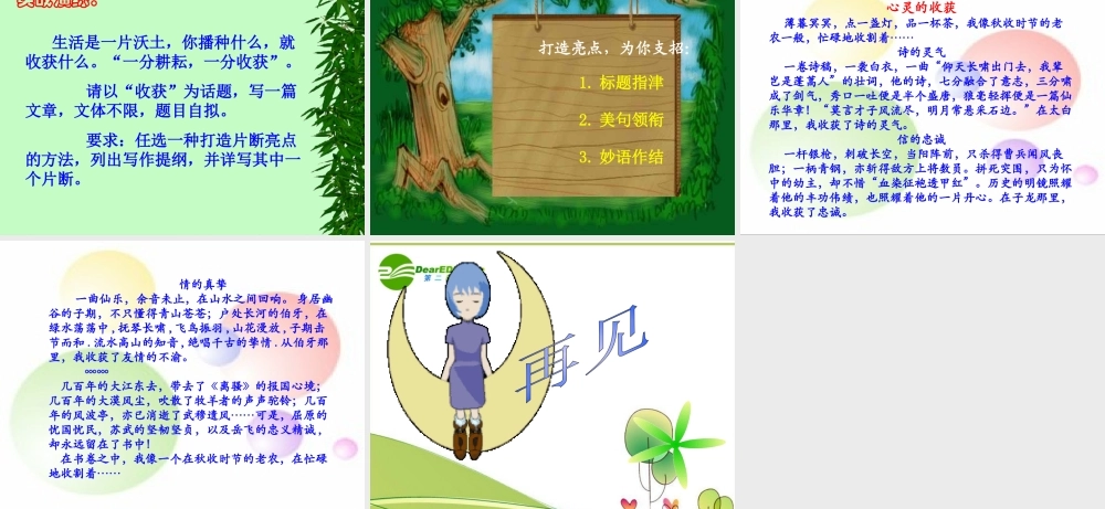 高中语文 运用片断拼贴打造美丽文章指导课件  新人教版 课件